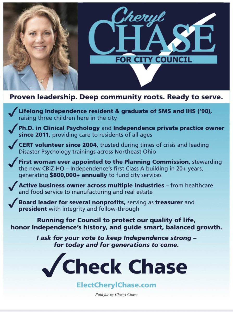 There will be 3 new Members of Independence City Council in 2026. Meet Cheryl Chase, one of the candidates running to represent you.