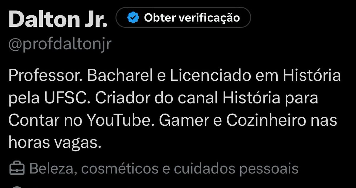 O que o X acha que é o meu perfil