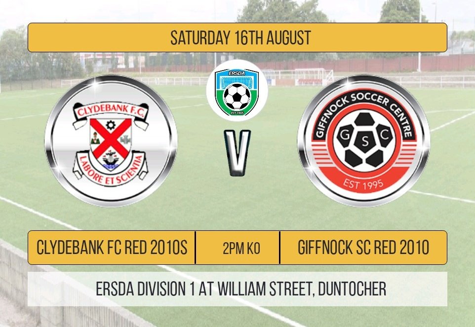 Fc2010s's tweet photo. Next Game:

🏆 ERSDA 2010 Division 1
📅 Saturday 16th Aug
🆚 Giffnock SC Red
📍 William Street, Duntocher
⏰️ 2pm kick off
🎟 Free Entry

It's back to league business as we kick off season 2025/26
 #MonTheBankies ⚽️🔴⚪️⚫️⚽️ https://t.co/YRGWH1t57z