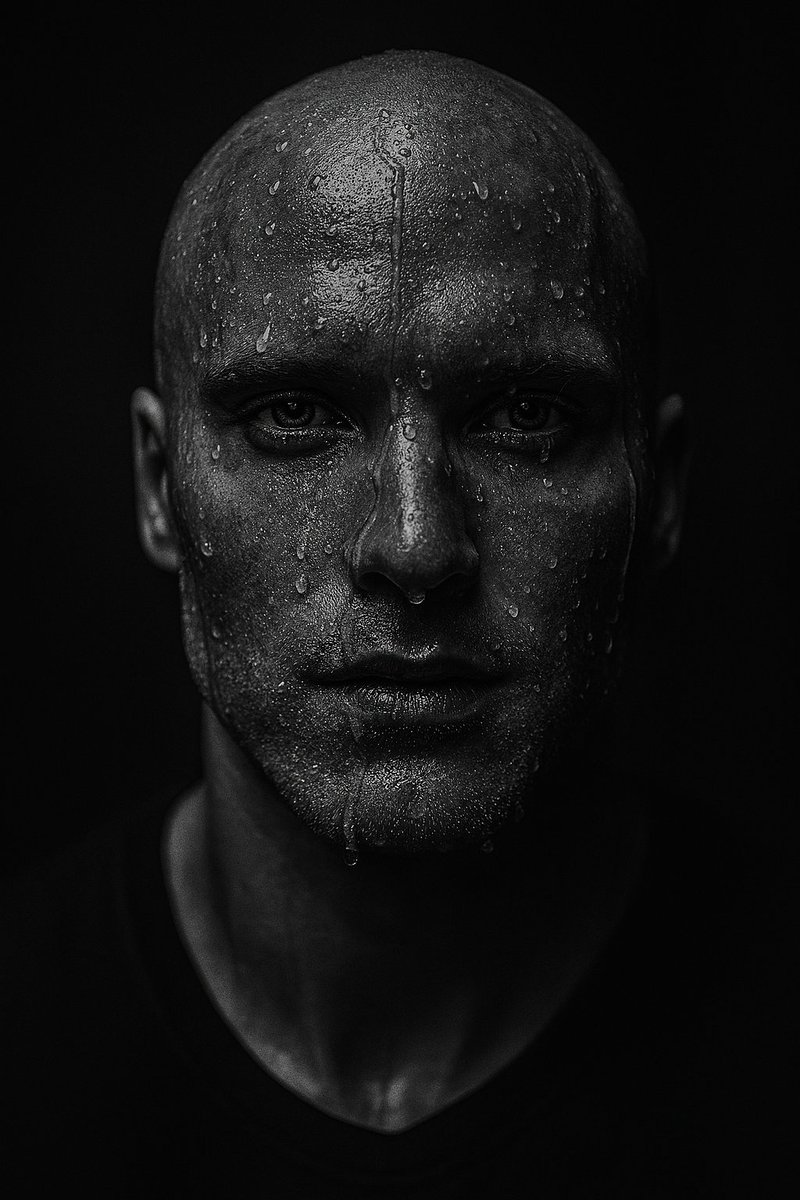 This picture of me was created by @chatgpt. Incredible how realistic and detailed it is. I uploaded a selfie and gave it this prompt:

A black and white close-up portrait with visible water droplets and small bubbles on the face like the subject just emerged from water. The mood