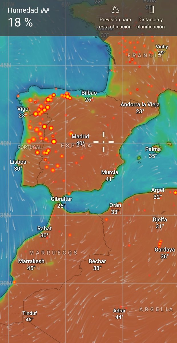 ferrandalmau78's tweet photo. Hotspots detectados por la @NASA en las últimas 24h y previsión ECMWF
(T y Hr)

Toda precaución es poca. No somos ni medio conscientes de la que se nos puede venir encima en el este peninsular los próximos días si no evitamos todas las igniciones evitables... 

Mucha prudencia https://t.co/Q3gqNxCm5j