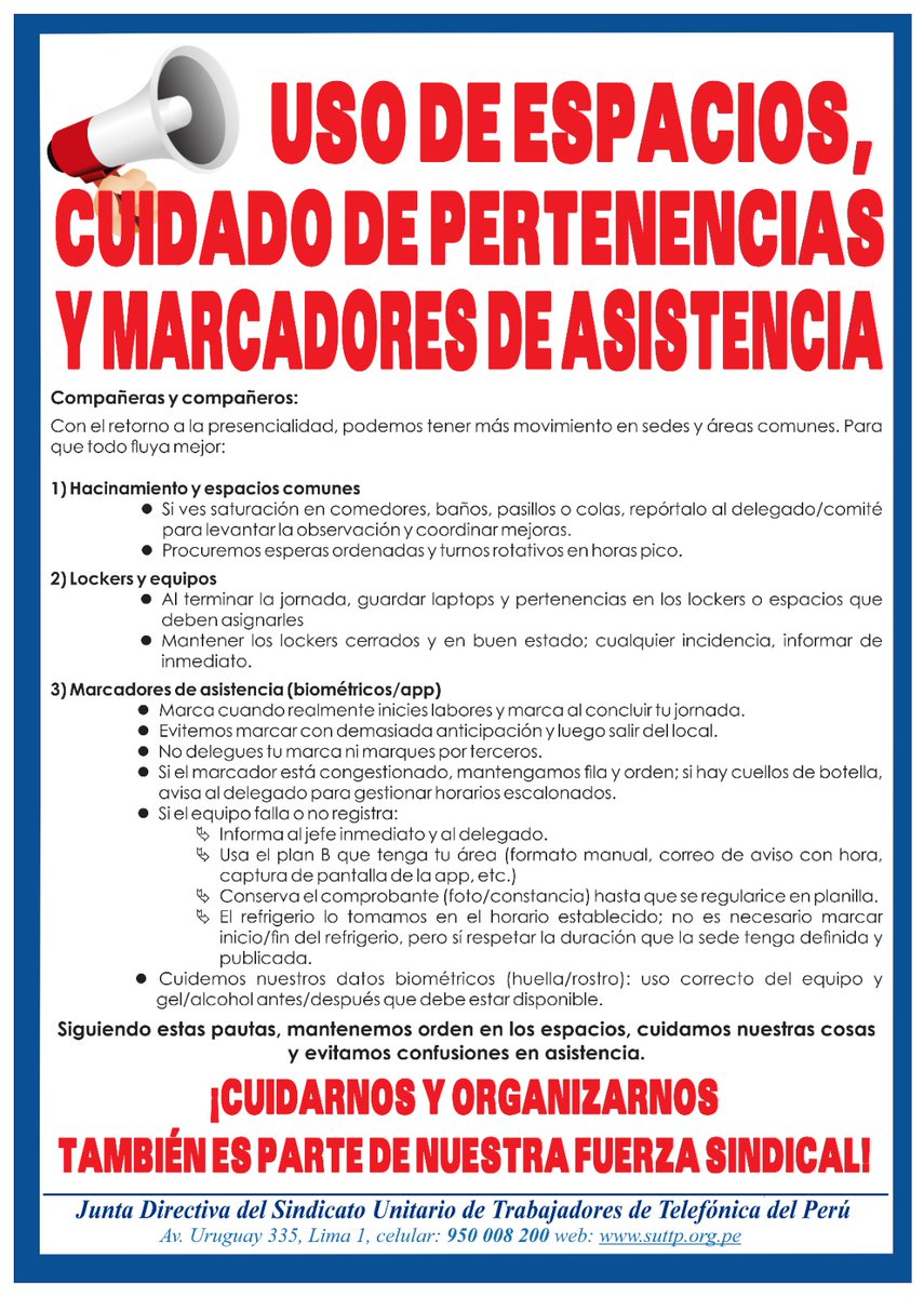 No a los actos antisindicales compañeros