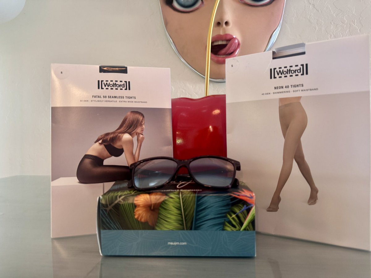 Thank you, B (aka Houdini ⛓️), for these gorgeous gifts. You know Wolford is my favorite 🖤… and you were right — if I’m going to be a Florida girl 🌴☀️, I do need Maui Jim’s 🕶️. Practical and glamorous… just how I like it. 💋