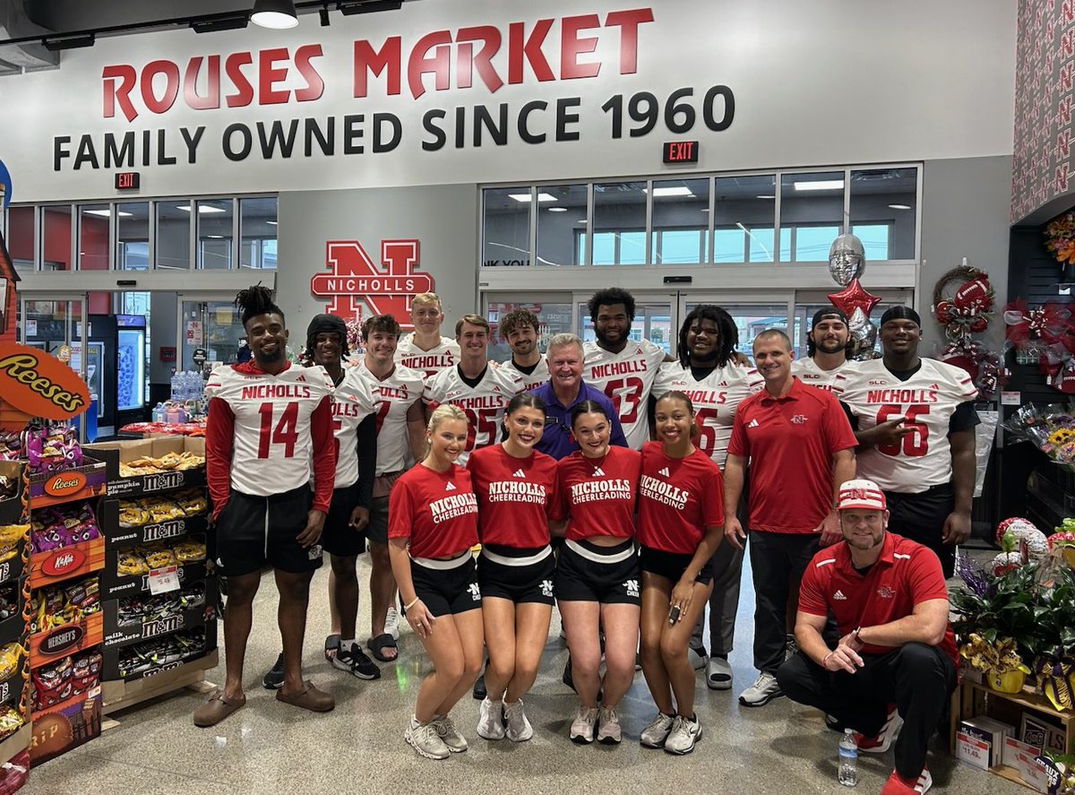 Colonel Walk 2025, Nicholls Football and Nicholls State Cheer took a stroll downtown handing out posters with QR codes to promote the upcoming season, with a focus on Week 0!