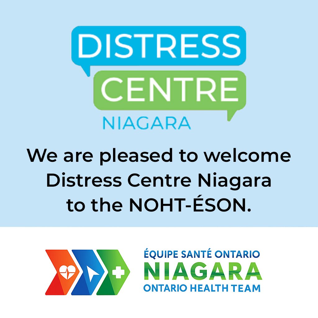 We’re proud to welcome Distress Centre Niagara to the NOHT-ÉSON! 💙

With 24/7 crisis support + the Mental Health and Addictions Access Line, they’re a lifeline for thousands in Niagara.

👉 Learn more: ow.ly/X9vY50WGS0c