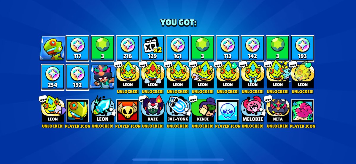 ElJiati's tweet photo. All this for free thanks @supercell @BrawlStars mashallah for my luck https://t.co/owIUiAxpSO