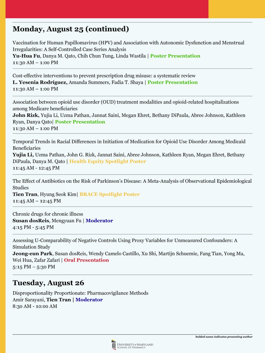ISPE_UMB's tweet photo. ISPE 2025 is almost here! We are very proud of the students and faculty representing
@ISPE_UMB
who are presenting August 24-26 in Washington D.C. Best of luck to all presenters! Find the attached flyer for more details about the presentations.
@UMB_PHSRxHealth @UMSOP_P_SHOR https://t.co/BsKSzzlz5f