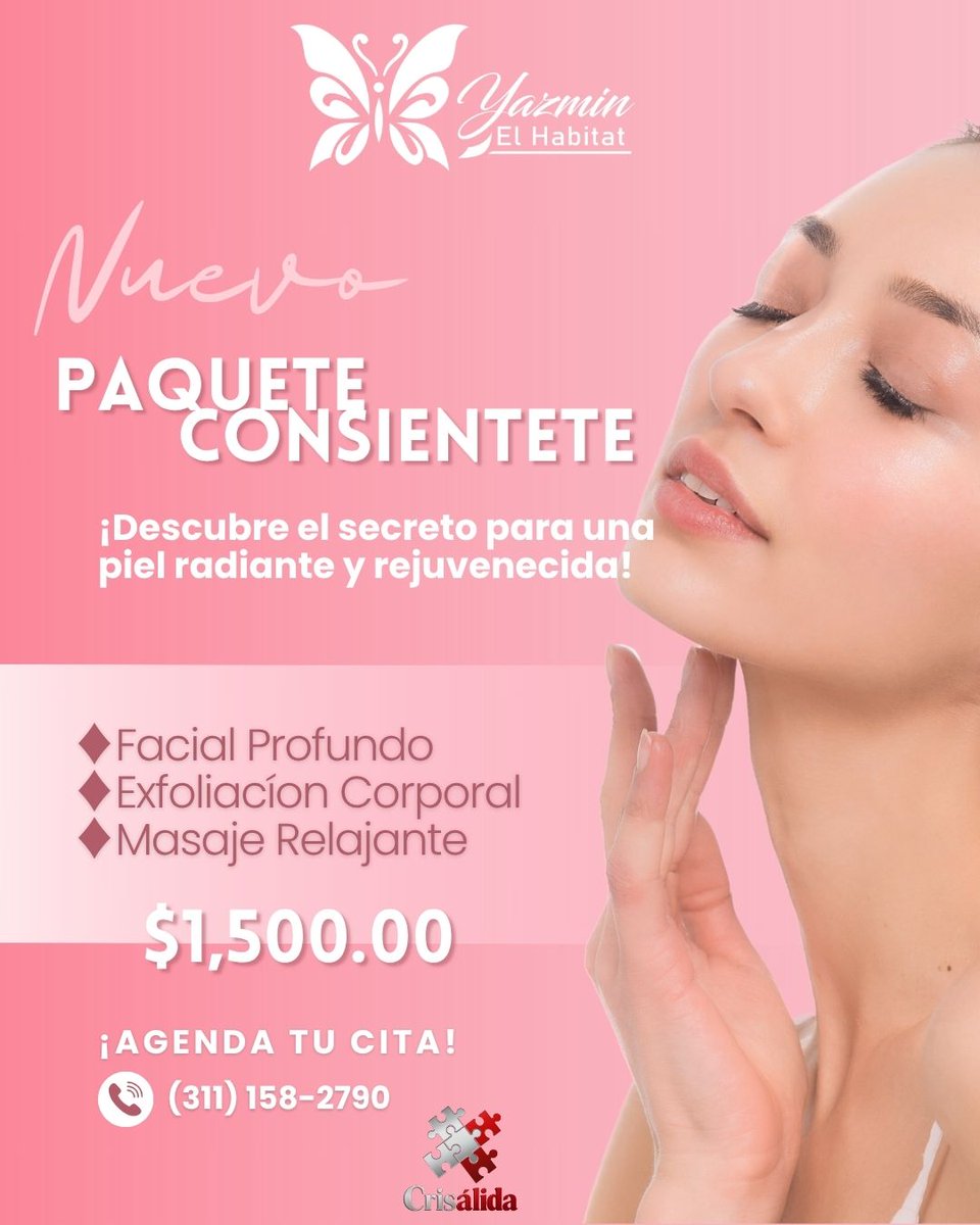 eckos007's tweet photo. ✨ ¡Ayúdanos a crecer! ✨
Te invitamos a seguir nuestra página Yazmín El Hábitat Spa 💆‍♀️💆‍♂️
Somos profesionales en masajes, faciales y cuidado personal. Estamos iniciando este hermoso proyecto y queremos llegar a más personas que necesiten un momento de relajación y bienestar. https://t.co/wo9NnP6VOP