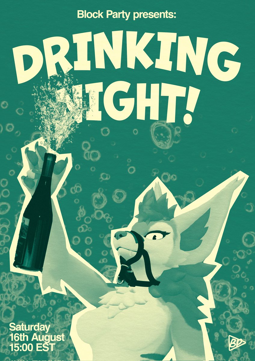 BlockPartyVRC's tweet photo. Drinking night this Saturday https://t.co/raOa9dqBco