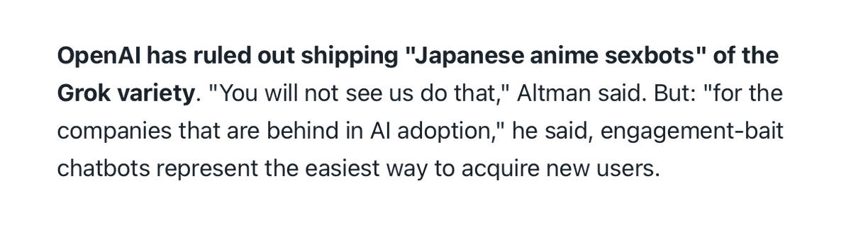 lets go back to focusing on maximally truth-seeking ai instead of goonbots plz