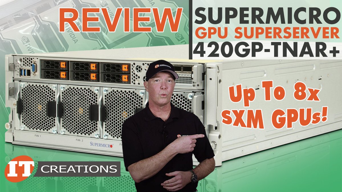 IT Creations (@it_creations) on Twitter photo Check out the Supermicro GPU SuperServer #420GP-TNAR+! 8x SXM from factor NVIDIA A100 GPUs, 2x 3rd gen Intel Xeons SP, and support for Intel Optane memory. #AI #ITCreations
<a href="/Supermicro_SMCI/">Supermicro</a>
youtu.be/7HTEuKgXU5w Check out the Supermicro GPU SuperServer #420GP-TNAR+! 8x SXM from factor NVIDIA A100 GPUs, 2x 3rd gen Intel Xeons SP, and support for Intel Optane memory. #AI #ITCreations
<a href="/Supermicro_SMCI/">Supermicro</a>
youtu.be/7HTEuKgXU5w