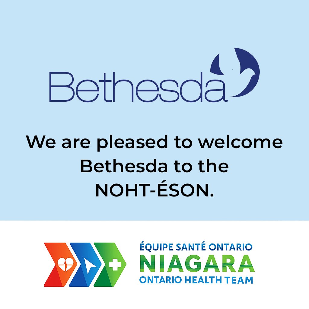 We’re excited to welcome Bethesda to the NOHT-ÉSON! 💙

For 85+ years, Bethesda has supported individuals living with intellectual and developmental disabilities across Niagara.

👉 Learn more: ow.ly/o41x50WGSh1

#HealthyTogether #Bethesda #IntegratedCare #NOHTESON