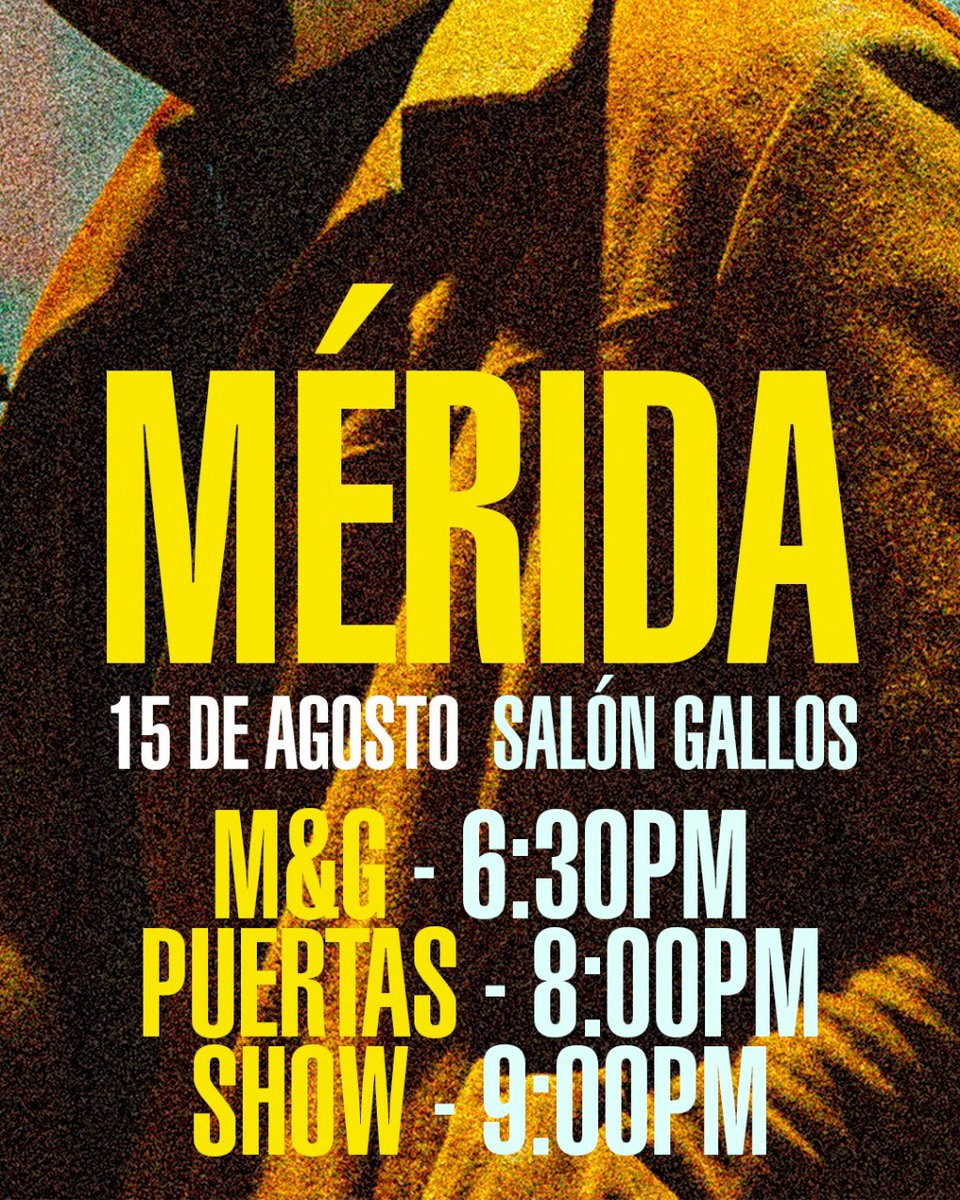 Mérida! Aquí los horarios para hoy! 

Todavía quedan algunos boletos!