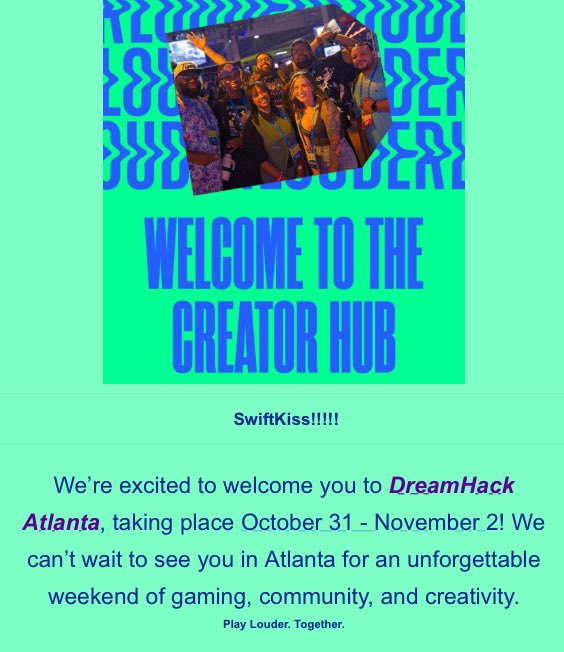 SwiftKiss (@swiftkiss_) on Twitter photo I definitely wasnโt checking my email all day!! Hyped and thrilled to be invited to <a href="/DreamHackNA/">DreamHack North America</a> in Atlanta!! ๐คฉ๐คฉ๐คฉ
#DHAtlanta #DreamHackNA I definitely wasnโt checking my email all day!! Hyped and thrilled to be invited to <a href="/DreamHackNA/">DreamHack North America</a> in Atlanta!! ๐คฉ๐คฉ๐คฉ
#DHAtlanta #DreamHackNA