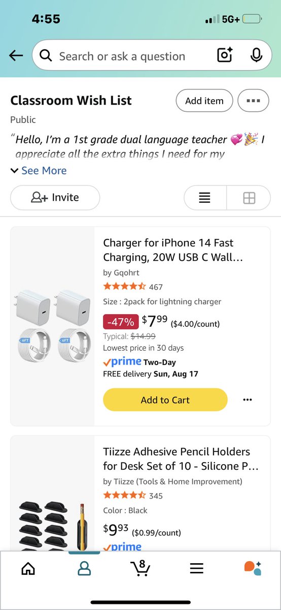 No one has came forward about the chargers yet I did add these because I use them at school / they stay at school for the iPad. If you can donate them please do 🙏🙏 if not please share!! 🩷🩷🩷🩷🩷 

amazon.com/hz/wishlist/ls…

Would hopefully arrive before or on Monday! 🩷