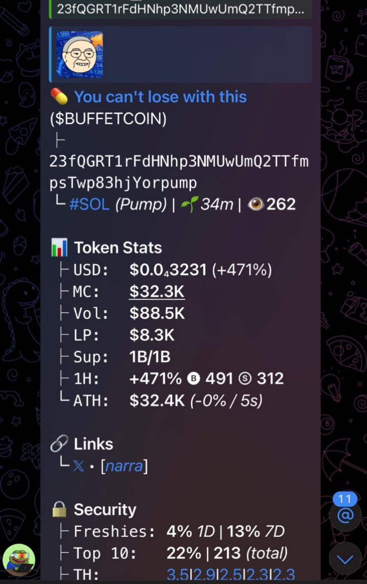 Sol_Gems004's tweet photo. Entry Ca>
23fQGRT1rFdHNhp3NMUwUmQ2TTfmpsTwp83hjYorpump
#solana #memecoin #Degen #cryptotrading #bitcoin https://t.co/wvHuuqkqDm
