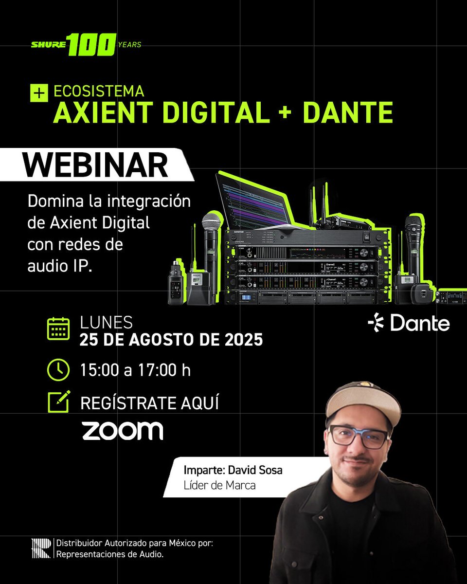rda_mexico's tweet image. 🧩 Aprende a integrar #AxientDigital con Dante
📅 25/08 | 🕒 3-5 PM | 🎓 David Sosa
💻 Webinar vía Zoom
🔗 rdamx.zoom.us/webinar/regist…