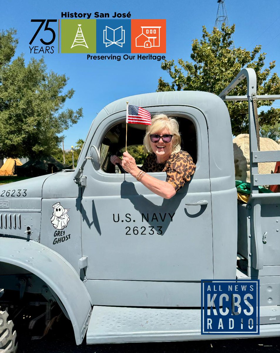 Keeping the  #Spiritof45" ALIVE with traffic "on the 8's" LIVE from the <a href="/KCBSRadio/">KCBS 106.9 FM/740 AM</a> <a href="/kcbs_traffic/">KCBSTraffic</a> Southbay Bureau <a href="/HistorySanJose/">History San Jose</a> getting ready for tomorrow's Spirit of '45: Living History Day &amp; Swing Dance. historysanjose.org/programs-event…