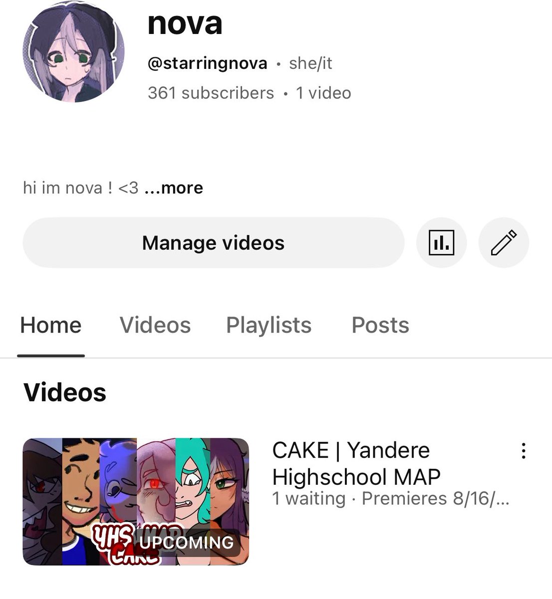 CAKE YHS MAP PREMIERING AUGUST 16 AT 6:30PM PST

#yhstwt #yhs #yanderehighschool 

featuring ur favorite yhs artists like:
DUCKIMATE
CITRUS &amp; KOFI
VUD THE BEST

and more…! (FIRST EVER YHS MAP ABOUT TO DROP SO PLS GO WATCH)