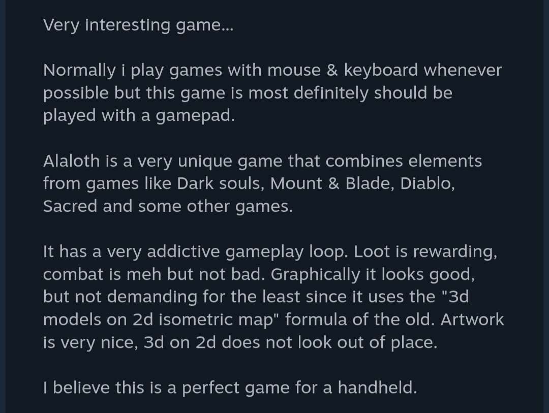 alalothgame's tweet image. Good to see people happy of 1.1 and always great to get these kind of feedback and comparisons. Alaoth is 40% off in the isometric sale on Steam, GOG &amp;amp; Humble
#alaloth #isometric #soulslike #rpg