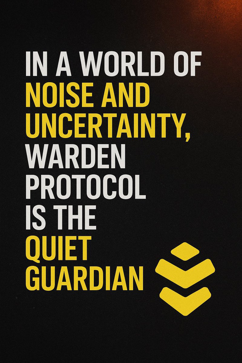 Davewayne_1's tweet photo. In a world of noise and uncertainty, Warden Protocol is the quiet guardian.
We don’t just swap 
we safeguard.
Every move is calculated, every connection verified, every interaction trusted.
Because in the realm of blockchain, experience isn’t just power it’s protection. https://t.co/yCLAXXAqSE