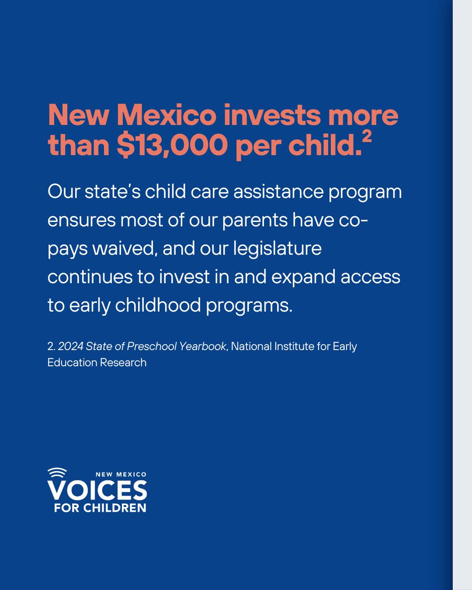 According to <a href="/wallethub/">WalletHub</a>, NM has the 5th best early childhood education system in the nation! Our state's investments in families and children set us apart, and it's all thanks to the tireless work of community members, advocates, and the NM legislature. #nmpol #nmleg