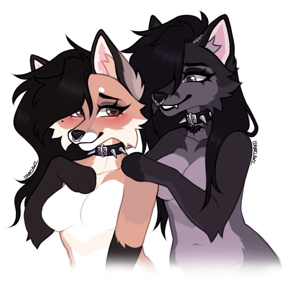 should they kiss? 🫣 #furryart #furries