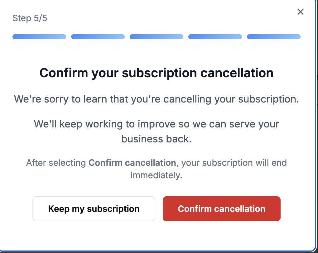 AbrahamJohnson5's tweet photo. @drewlevinn @hibrettambrose @sideshift_app Got it, so cancelling still lets me use it until the period I’ve paid for ends? The cancellation screen wording makes it sound like it ends right away. https://t.co/IYB2BsI7Da