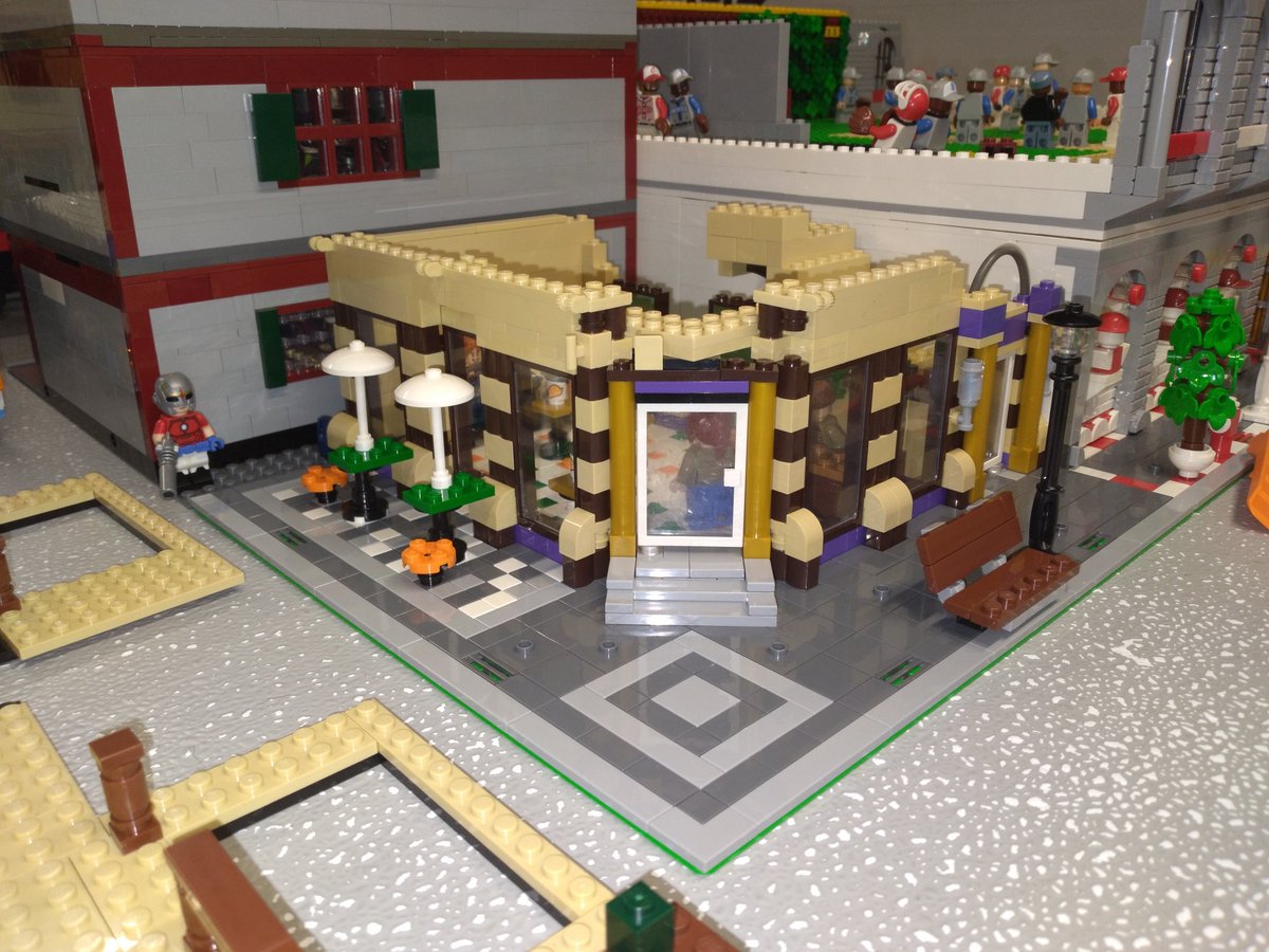 Nothing27214719's tweet photo. My next project is the Cafe corner modular build. However, I'm turning it into an Irish pub, complete with trad musicians and mounted liquor bottles. I'm also adding a bathroom... https://t.co/72demSH7HQ