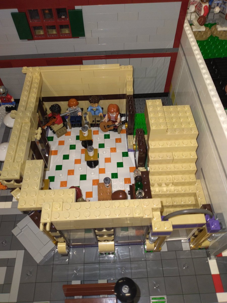 Nothing27214719's tweet photo. My next project is the Cafe corner modular build. However, I'm turning it into an Irish pub, complete with trad musicians and mounted liquor bottles. I'm also adding a bathroom... https://t.co/72demSH7HQ