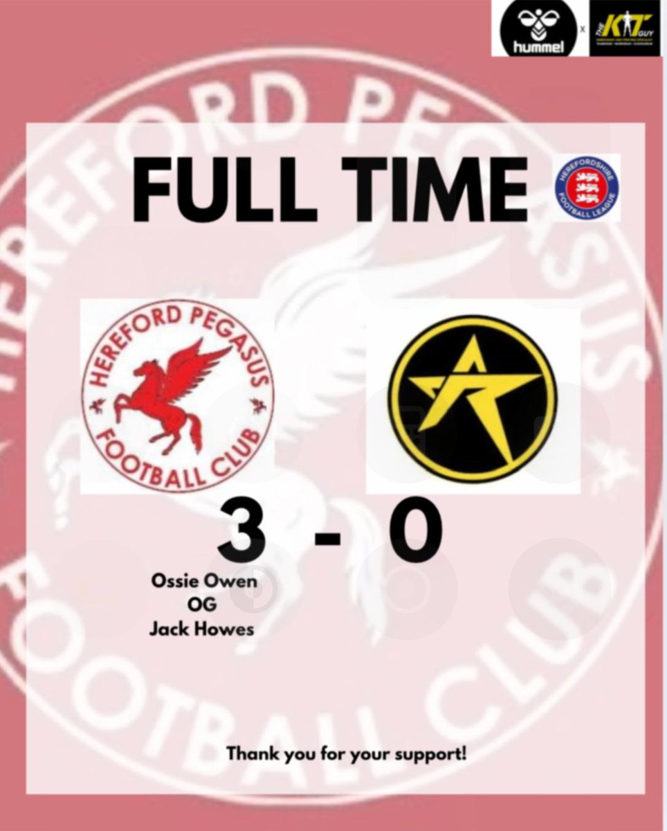 Hereford Pegasus Development (@herefordpegdev) on Twitter photo Off and running for this season after a 3 - 0 victory tonight. Wishing <a href="/rostarshereford/">FC RO STARS HEREFORD</a> the best for the season ahead.
🔴⚪️ UTP Off and running for this season after a 3 - 0 victory tonight. Wishing <a href="/rostarshereford/">FC RO STARS HEREFORD</a> the best for the season ahead.
🔴⚪️ UTP
