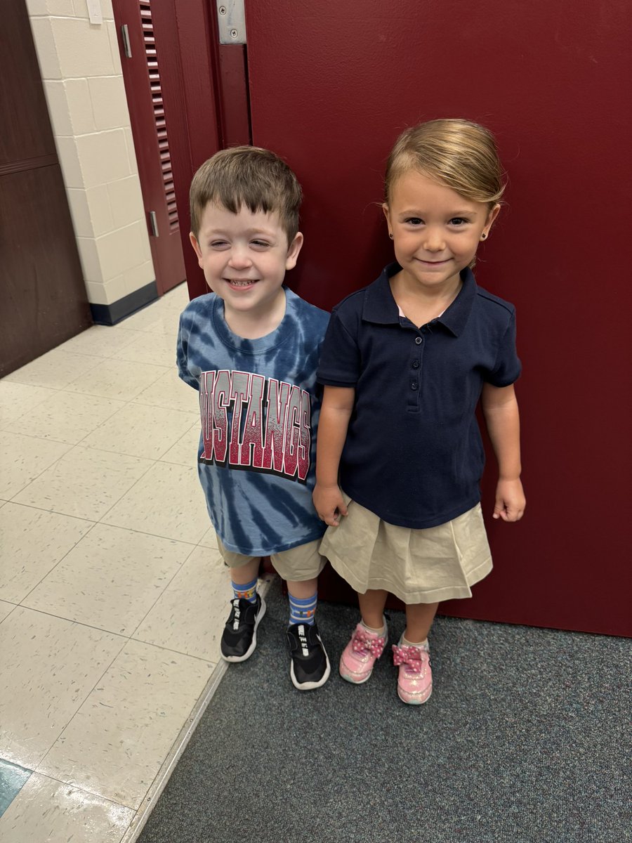 The youngest Mustangs on Campus demonstrating Mustang PRIDE <a href="/VanAyresHCPS/">Van Ayres</a> <a href="/jessicavaughnsb/">Jessica Vaughn for School Board, District 3</a>