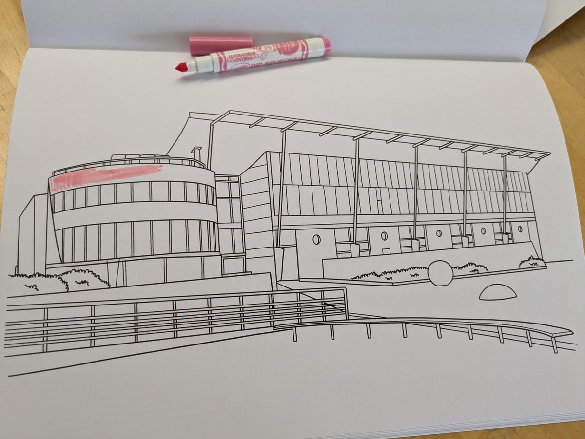 Yes, I am colouring in a drawing of Peckham leisure centre