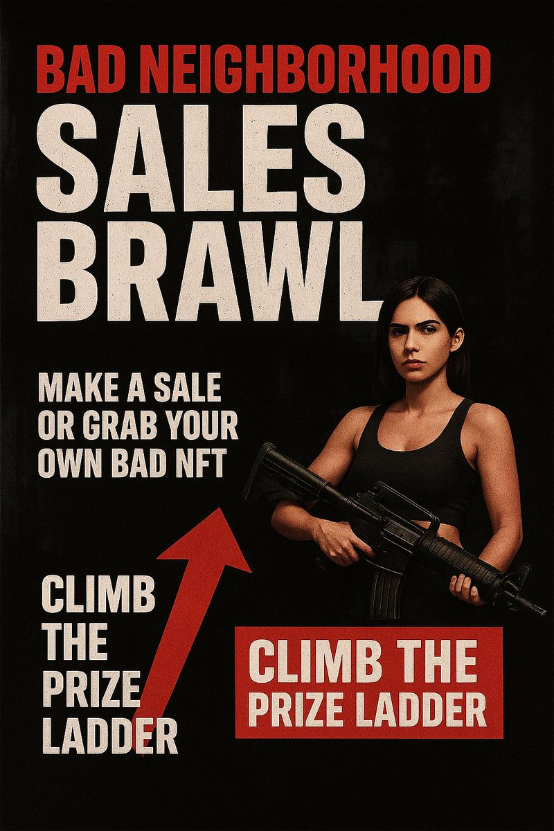 Hope you know our Price brawl is still on 💪,

The streets are heating up, and it’s every hustler for themselves. 🏚️💼

Your mission is simple, just: Make a sale OR grab your own BAD NFT and climb the prize leader board.

That simple 💪

🎯 Here’s the game plan:

Lock in 1 BAD