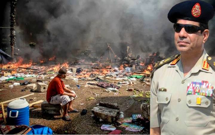 مجزرة رابعة…

ليست المجزرة الوحيدة في سجل أنظمة القمع العربية، لكنها المذبحة التي سيتوقف عندها التاريخ طويلًا.

أول مجزرة تُرتكب بخداع الشعب، وانتزاع تفويض منه، تحت لافتة "محاربة الإرهاب".
ولهذا… فإن دماء الضحايا في أعناق المصريين جميعًا، لا يسقطها تقادم ولا تُمحى بمرور الزمن.