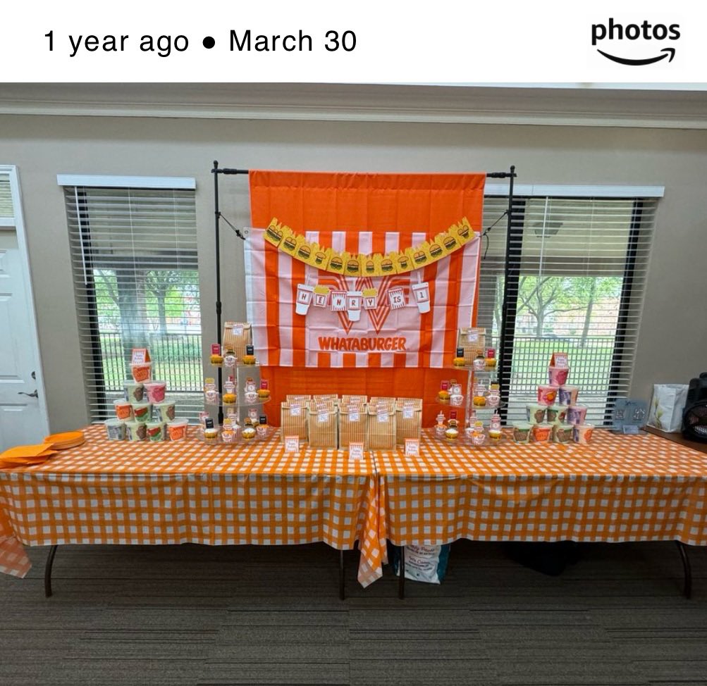 PhenixDesigns's tweet photo. I’m still three years behind posting my events onto social media, but here is a Whatabirthday 1st Birthday I did in 2024.

#WhataBirthday #Whataburger #TableScape 
#ALittleImaginationCanRaiseTheOrdinaryToExtraordinary #PhenixDesigns https://t.co/zlo5thUdVL https://t.co/jvc0Wc6sRu