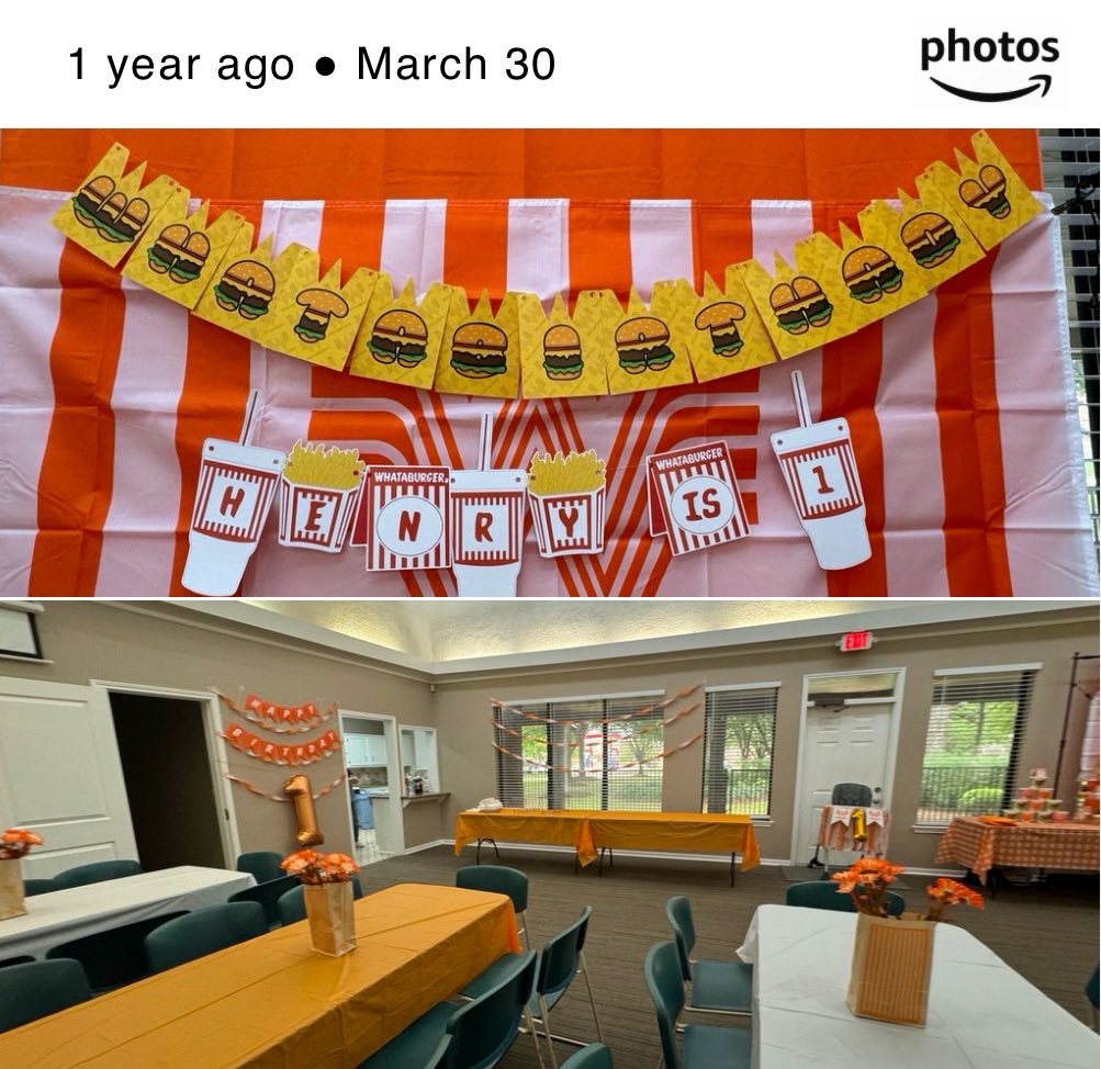 PhenixDesigns's tweet photo. I’m still three years behind posting my events onto social media, but here is a Whatabirthday 1st Birthday I did in 2024.

#WhataBirthday #Whataburger #TableScape 
#ALittleImaginationCanRaiseTheOrdinaryToExtraordinary #PhenixDesigns https://t.co/zlo5thUdVL https://t.co/jvc0Wc6sRu