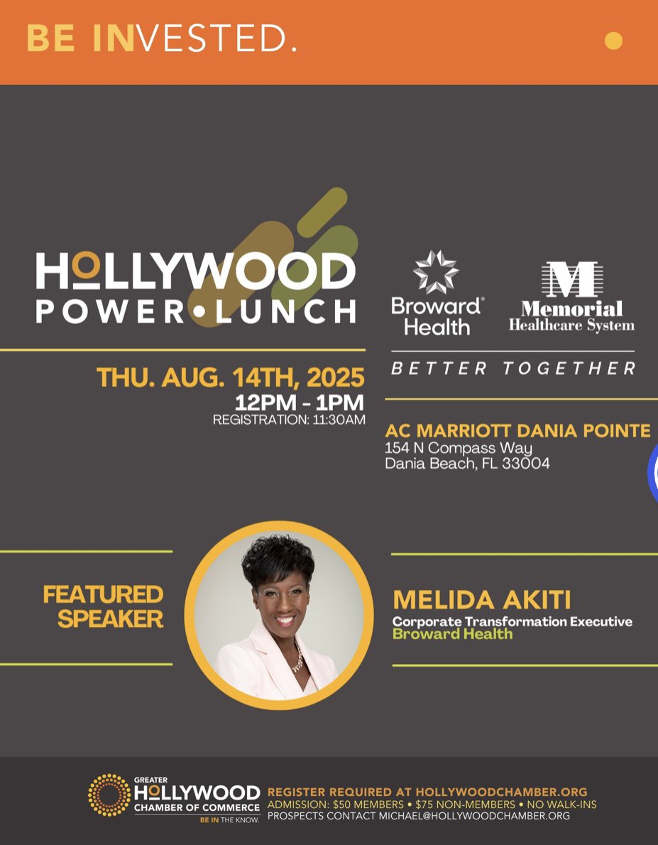 It was a pleasure to attend the Power Lunch organized by the Hollywood Chamber of Commerce! As a vital part of the business community in Hollywood the chamber hosts several events to ensure businesses are nurtured and groomed for success! Kudos to you all..thanks for all you do!