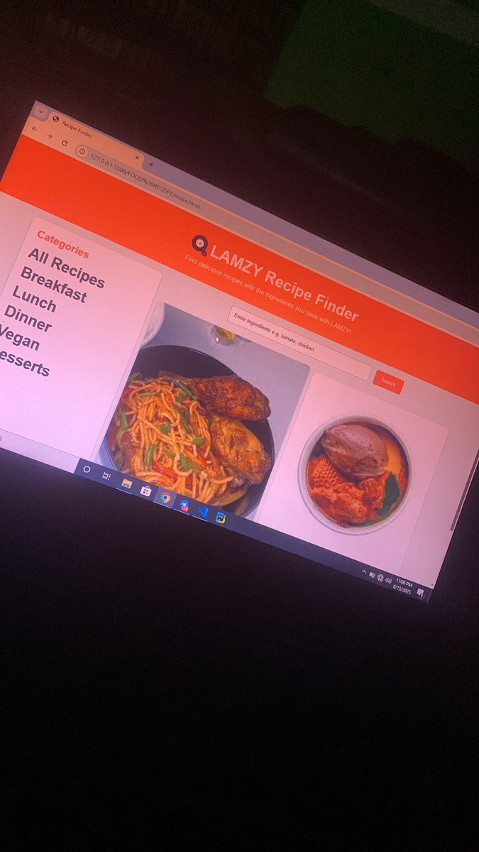 Have you ever struggled with thinking of what to cook, but you have ingredients?

Struggle no more, LAMZY’s Recipe Finder is here lol 😂 

….hosting soon 😌🤝