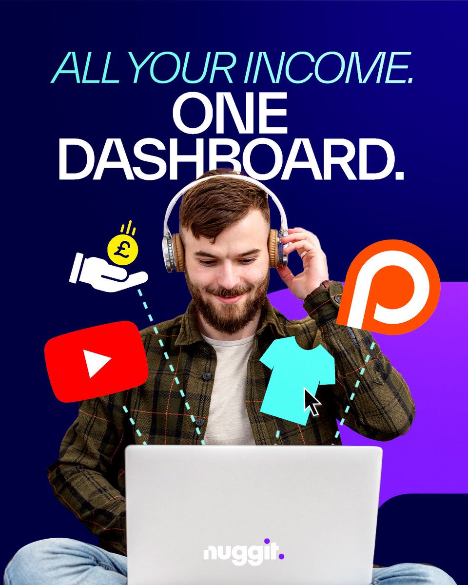 YouTube. Sponsorships. Merch. Patreon.
Your income isn’t one stream—so why manage it in one spreadsheet?
With Nuggit, you get a clear, live view of all your revenue sources.
📈 Track earnings across channels
🔁 Spot trends
💡 Make smarter creative + financial decisions
Built