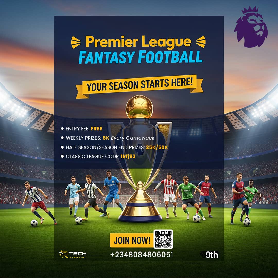 OlabusuyiDaniel's tweet photo. @PariPesaNigeria https://t.co/fajdhEysSB

It's back and it's *BIGGER*! 

Are you ready to compete for cash prizes? Join our FPL league now and show off your skills.

Here are the Prizes:

Weekly bonus: ₦5,000

Half-season highest points: ₦25,000

Full-season highest points: ₦50,000 https://t.co/XFbQfOzL7J