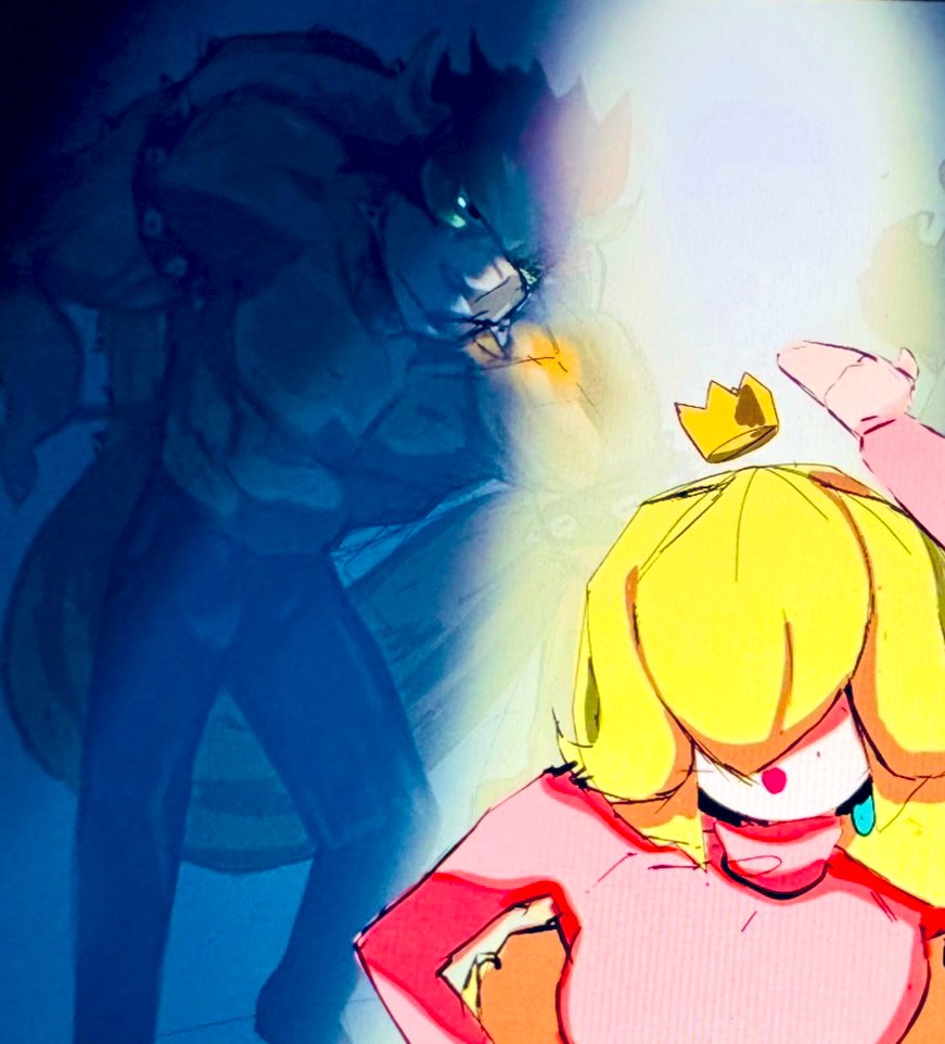 kaneCode1's tweet image. He want him some peach bad . #MarioKartWorld  #draw