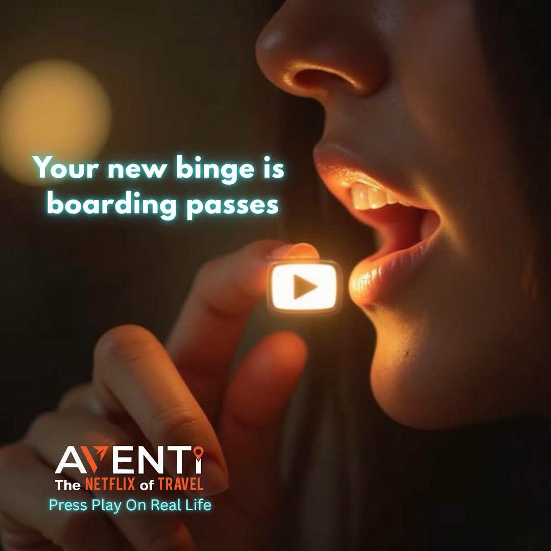 Aventi_Travel's tweet photo. Press Play with AVENTI.

Stop scrolling through shows.
Start scrolling through boarding passes. ✈️
Your new season just dropped it’s called real life.

👉 Press Play with AVENTI.

#BoardingPassBinge #PressPlayOnLife #AventiTravel #TheNetflixoftravel https://t.co/Z7mwrx7weQ