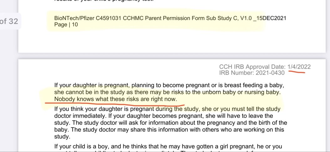 WHILE NZ MANDATED PREGNANT AND BREASTFEEDING WOMEN TO TAKE THE COVID VAX....PFIZER THEMSELVES WERE MAKING THESE STATEMENTS IN LEGAL CLINICAL TRIAL DOCUMENTS

This is a consent form for participants in a Pfizer trial.

Not the original Phase III 42,000 person trial....a later