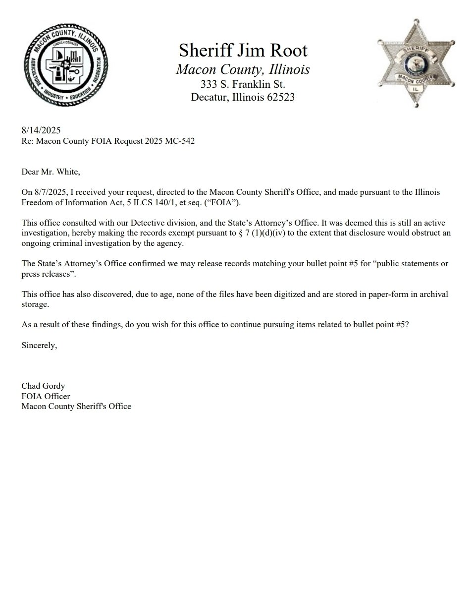 adamslife365's tweet image. Well, I&apos;m working on a new cold case near my town, and I get shut down for a FOIA request. This murder took place in 2000 and there is only one headline and that&apos;s it!! Nothing else, and still unsolved??  A little weird - 
#unsolved #truecrime