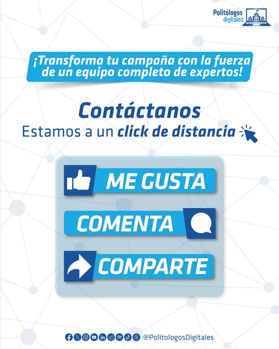 En tu campaña política digital el camino que elijas lo cambia todo🙅.

Ambos pueden crear contenido, pero solo uno puede llevar tu campaña mucho más lejos🎯.

¿Estás llenando tus redes de likes o de votos?

Haz la diferencia y contáctanos para trabajar con un equipo especializado