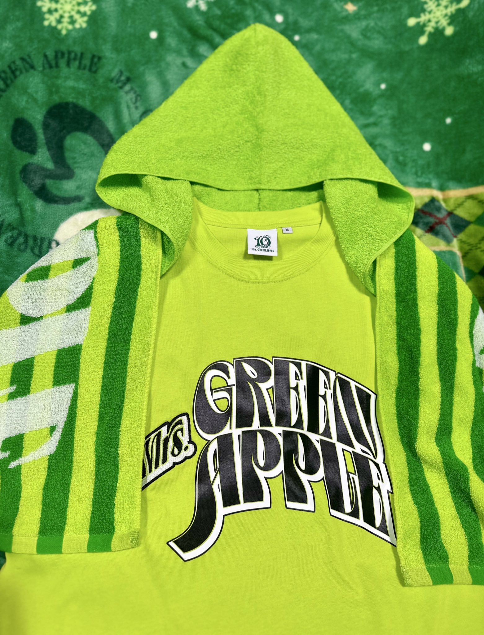 Mrs. GREEN APPLE MGAサマー タオル Tシャツ M ミセス Mrs. GREEN APPLE MGA サマーTシャツM・タオル Mrs. GREEN APPLE