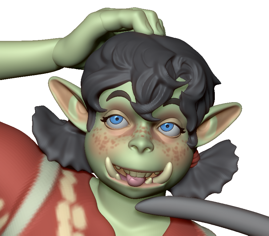 I started this sculpt of this poor thing ages ago but never managed to finish it 🤣 <a href="/mossacannibalis/">mossa🔞</a>