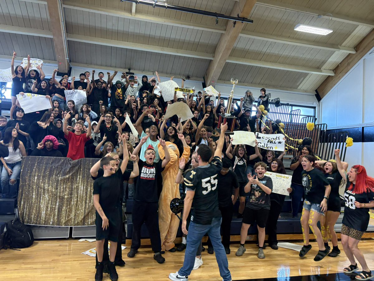 Bearapalooza is in the books. Ended the day with our first pep assembly. Great job by all teams. Golden and Panda teams tied for the trophy. #BeLegendary