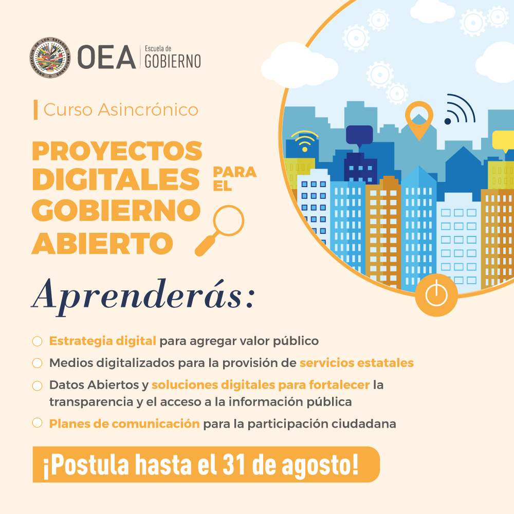 EscuelaOEA's tweet photo. 🏛️💻 Gobierno Abierto + Gobierno Digital = Procesos más ágiles, transparentes y centrados en la ciudadanía.
Aprende a rediseñar procesos, gestiona el cambio y aplica soluciones digitales.
🗓️Fechas del curso: 9 sep – 31 oct 2025
ℹ️Más info: https://t.co/gbQVzwLT4u https://t.co/0wTpruBELx